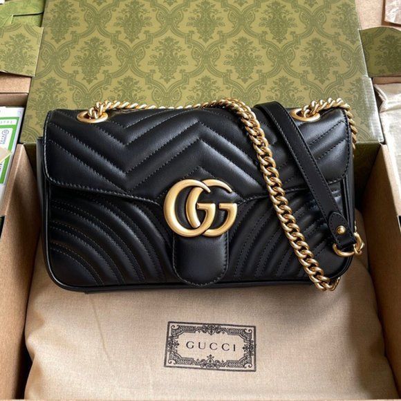GUCCI Marmont crossbody bag - BLACK