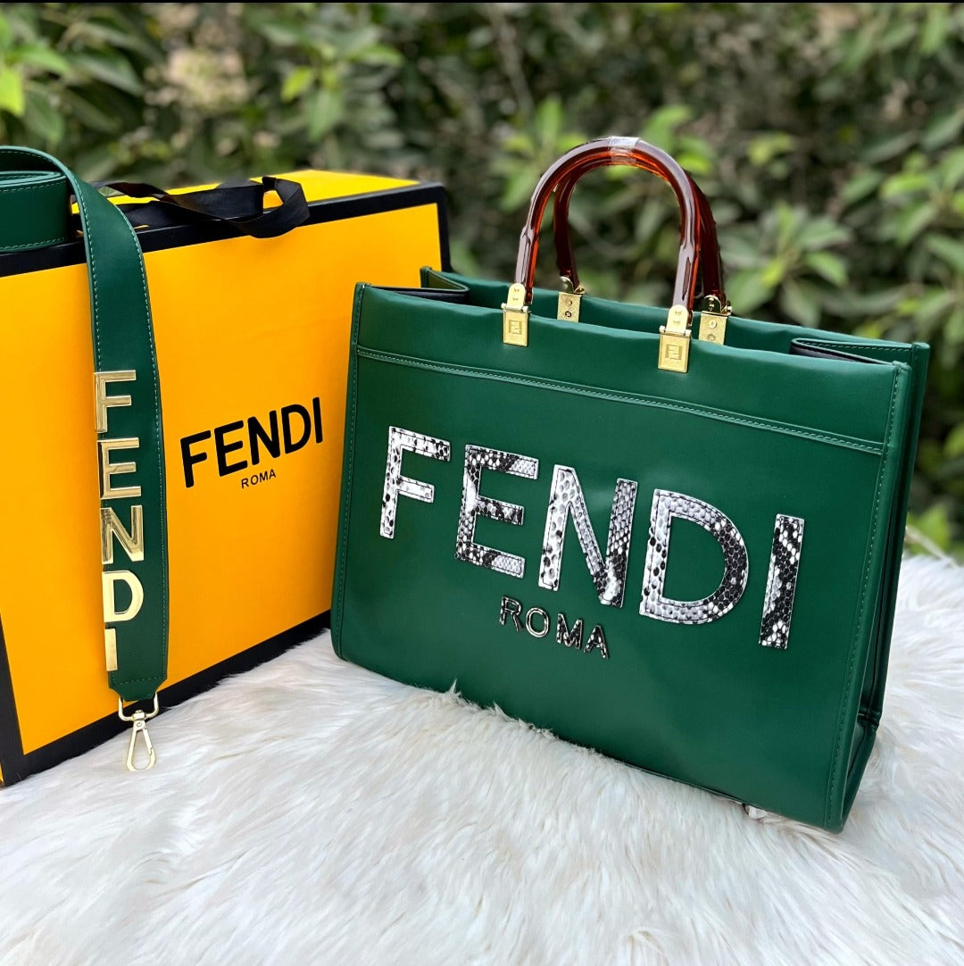 Fendi Master Quality Handbag with Brand Card, Tag, and Magnetic Box