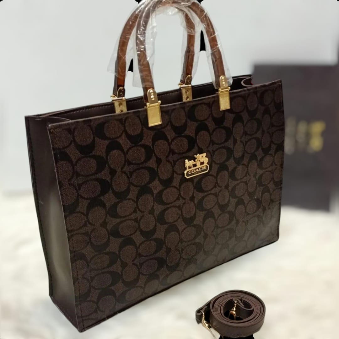 Coach Masterpiece Tote Bag with Wooden Handle