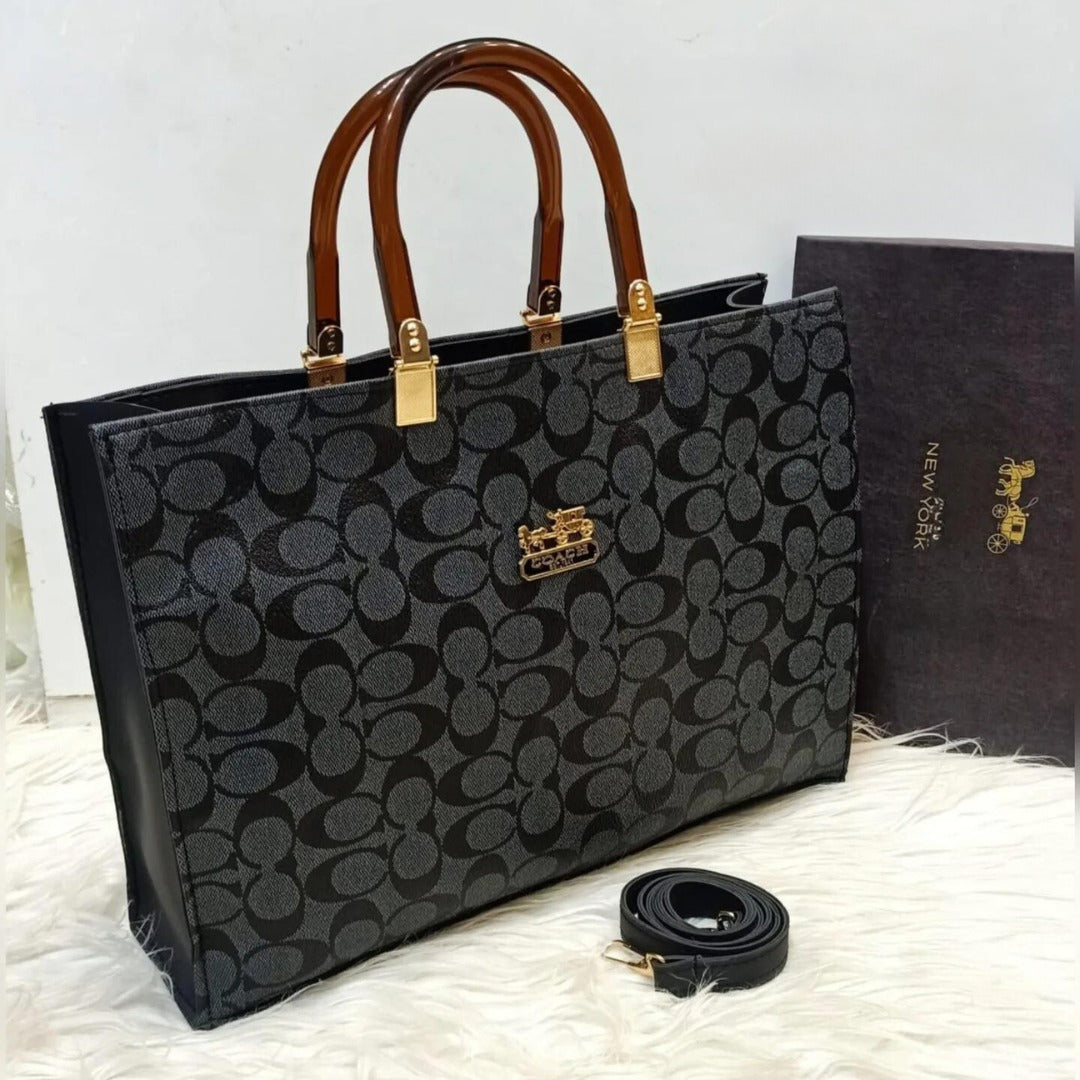 Coach Masterpiece Tote Bag with Wooden Handle